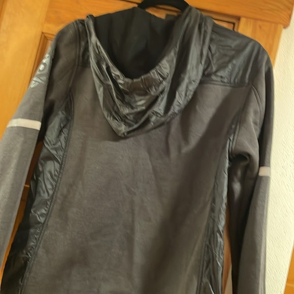 Reebok Jacket Hooded Coat Front Zip Fleece lined Gray & Black Boys 10/12 - Picture 8 of 14